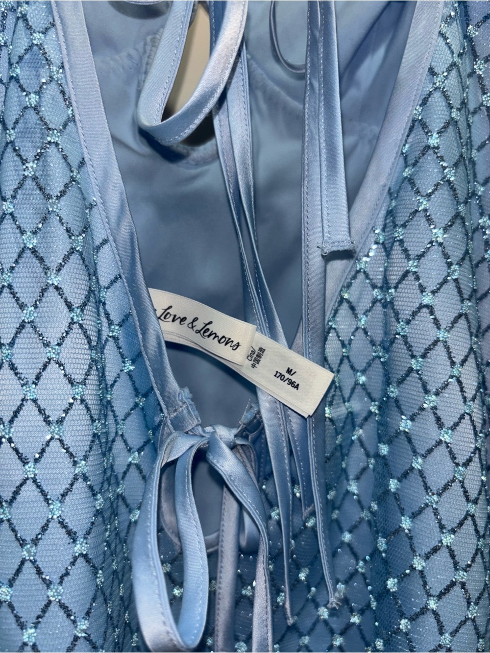 For Love & Lemons glitter slip dress